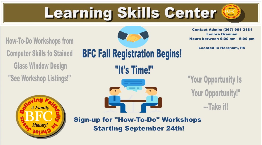 BFC Learning Skills Banner